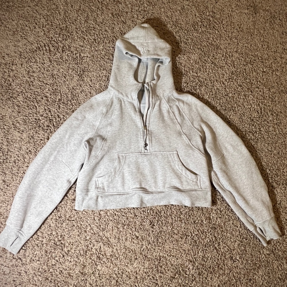 Lululemon 1/4 zip scuba grey xs/s